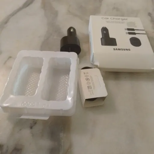 شارژر فندکی سامسونگ مدل EP-L5300 به همراه کابل تبدیل USB-C (های کپی) رنگ مشکی