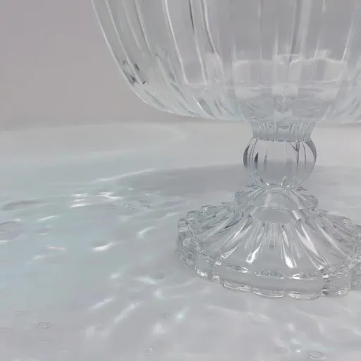 آجیل خوری شیشه و بلور اصفهان مدل برلین رنگ بی رنگ شفاف