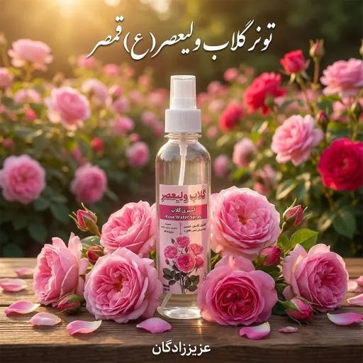 تونر گلاب طبیعی وسنتی  ولیعصر غلظت بیشتر کیفیت عالی
