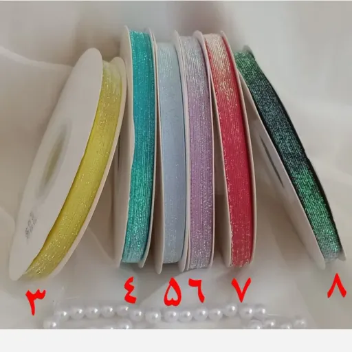 روبان مخمل زری یک سانتی از کد 1 تا کد 11 کد کد 5