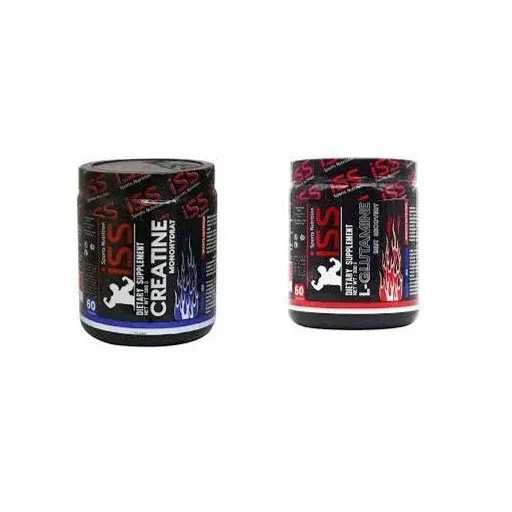 پک اقتصادی ISS (کراتین 300g+ ال گلوتامین 300g)