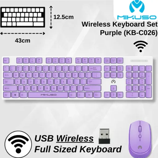 ست موس و کیبورد بی‌سیم میکاسو(Mikuso) مدل KB-C026