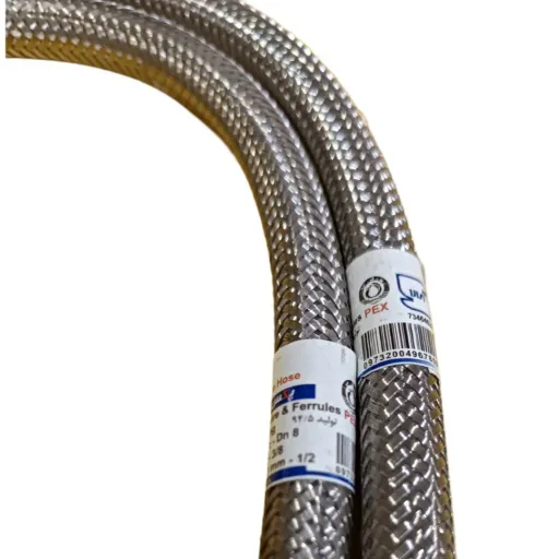 شلنگ تکپایه پیسوار  3.8 در m10 استیل 2 عددی استاندارد