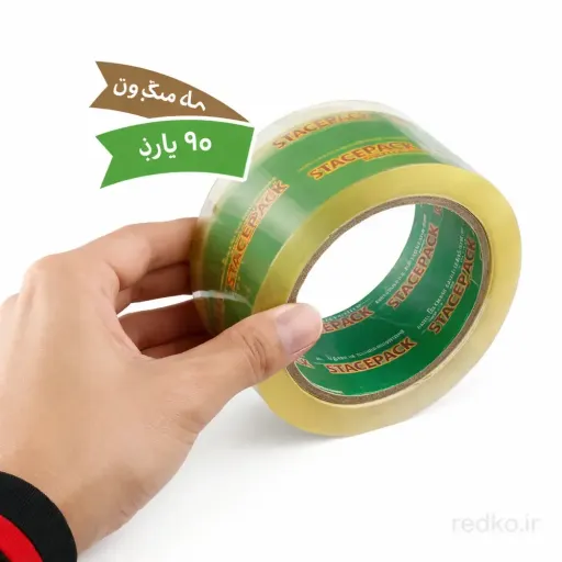 چسب پهن 5 سانتی 90 یارد 45 میکرون Wonder در مداد قرمز
