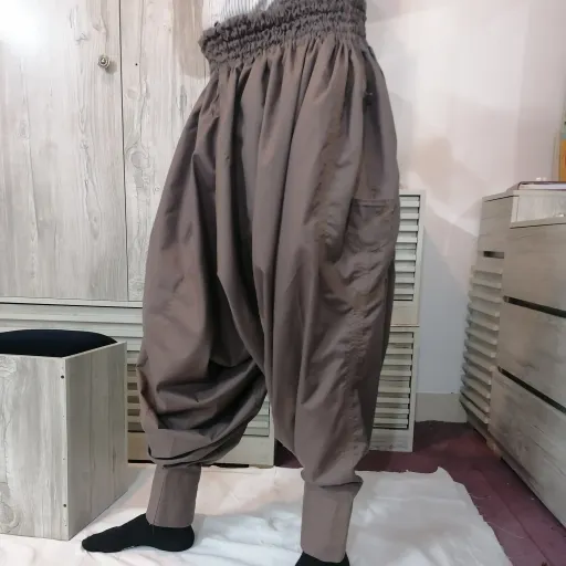شلوار کردی مردانه مدل قواره دار رنگ سرمه ای