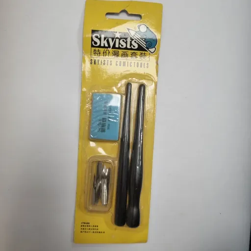 ست قلم فلزی کالیگرافی و خوشنویسی و خطاطی Skyiste همرا ه با 5 سری فلزی