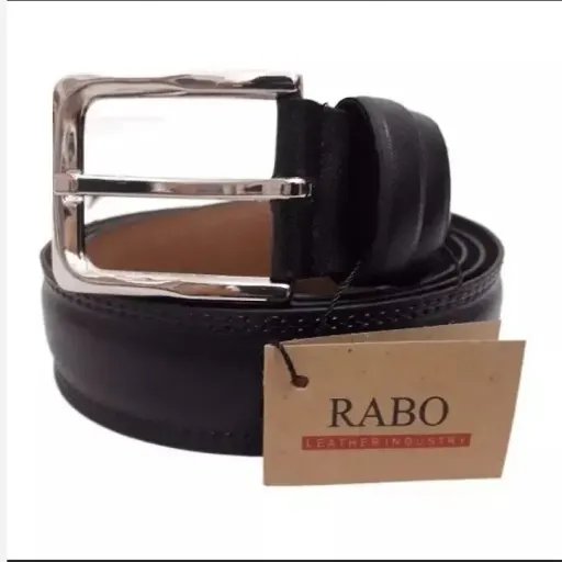 کمربند مردانه چرم Rabo رنگ مشکی