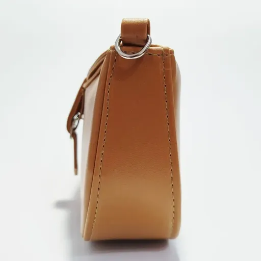 کیف قایقی سگک دار زنانه شتری (A1102)