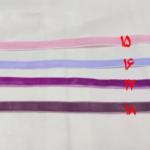 روبان مخمل یک سانتی از کد 11 تا کد 22 کد کد 20