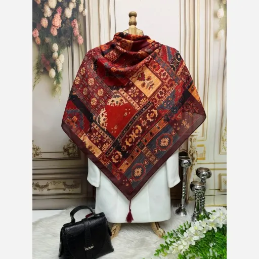 روسری نخ کاستوم جاجیم فرشینه