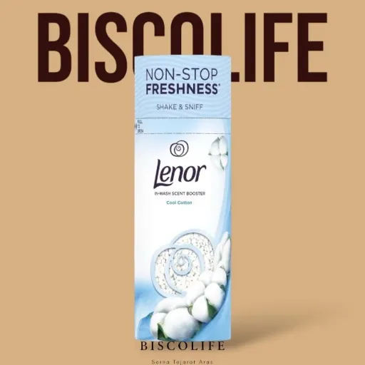 خوشبوکننده لباس لنور Lenor رایحه پنبه خنک Cool Cotton حجم 155 گرم