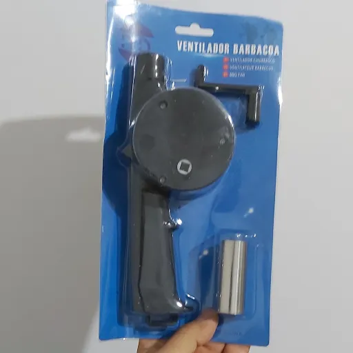 پنکه دستی باربیکیو(پنکه دستی مسافرتی)پنکه کباب  و پیک نیک بدون نیاز به برق و باتری رنگ مشکی