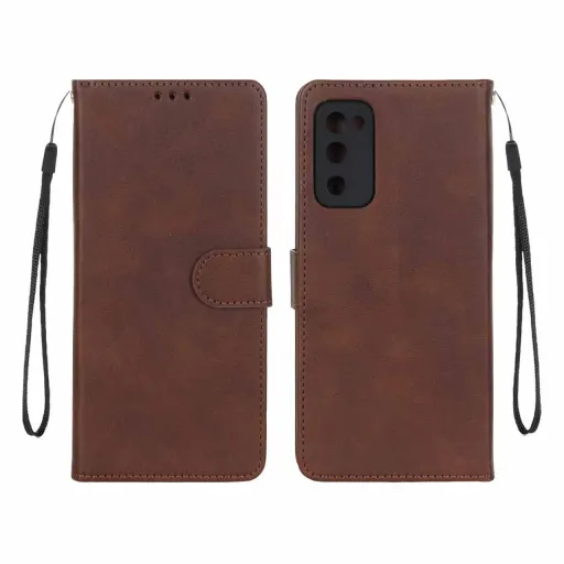 کیف چرمی موبایل جاکارتی مگنتی محافظ لنزدار درجه یک سامسونگ Samsung Galaxy S20 FE رنگ مشکی KRF