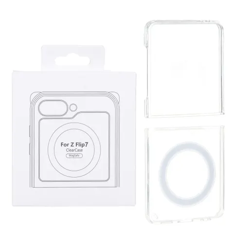 قاب مگ سیف شفاف با قابلیت شارژ MagSafe سامسونگ Samsung Galaxy Z Flip 7 (پک دار)