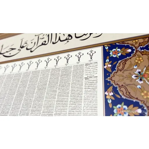 تابلو قرآن کامل با حاشیه تذهیب -بسیار نفیس - مناسب هدیه