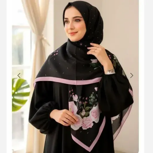 روسری سوپر نخ طرح فلور 