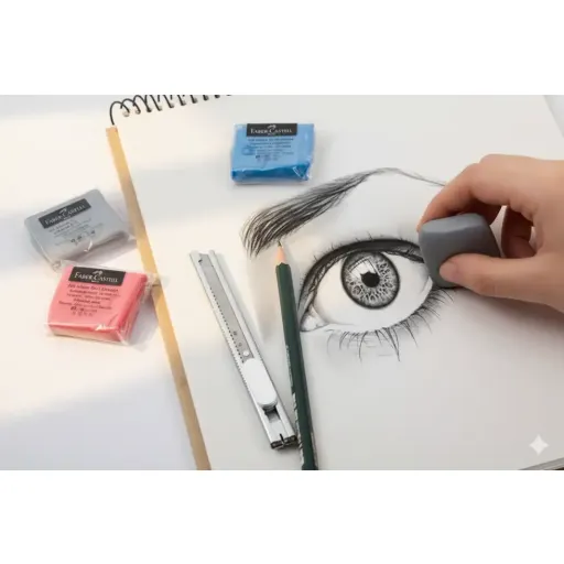 پاک کن خمیری فابر کاستل مدل Art در مداد قرمز