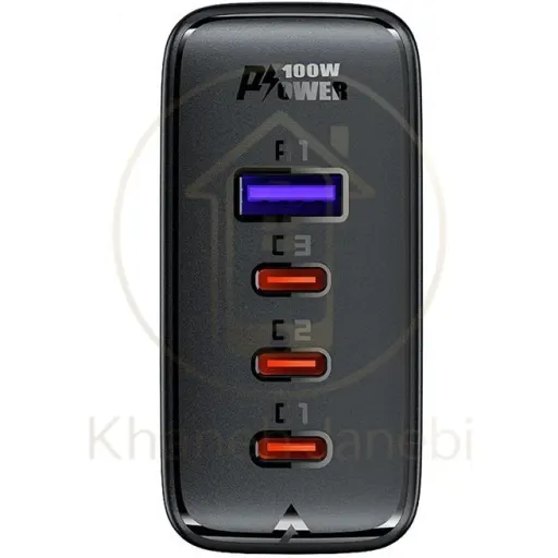 شارژر دیواری ایس فست ACEFAST A37 PD100W GaN Fast Charger توان 100 وات همراه با کابل