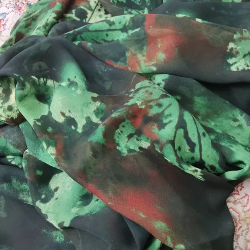 روسری حریر ریورا دیجیتال ایتالیایی سبز قواره 110 سبک مناسب تابستان