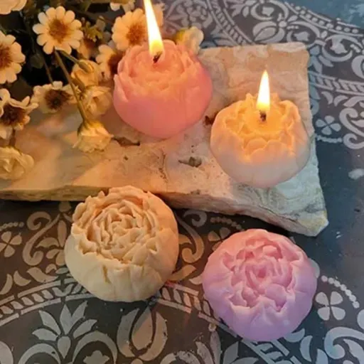 قالب شمع گل پیونی سایز متوسط