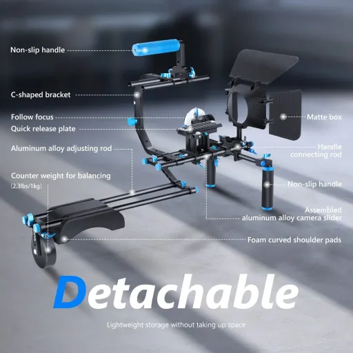 کیت Shoulder Rig جدیدتر برای دوربین های DSLR و دوربین های فیلمبرداری 