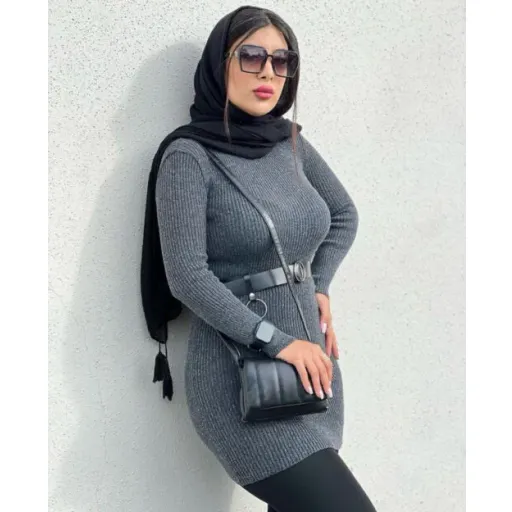 بافت يقه گرد - کد 82 | رنگ طوسی