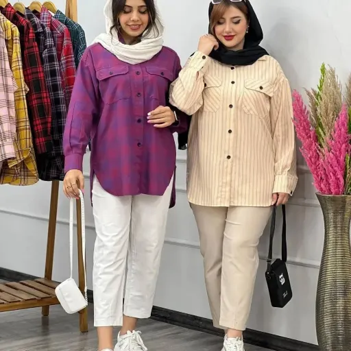 مانتو چهارخونه ستاره