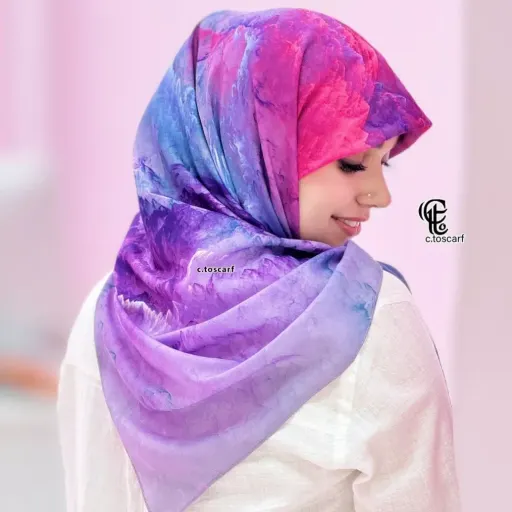روسری طرح ابری سیتو نخی کاستوم سایز متوسط