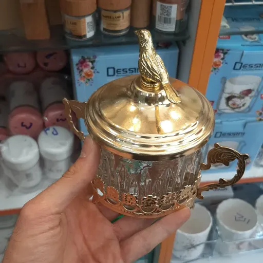 قندان طلایی شفاف