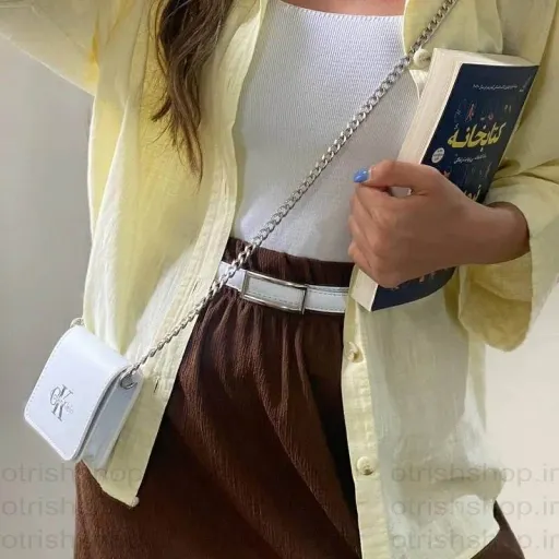 کمربند زنانه وارداتی مستطیل 2 سانتیمتر رنگ مشکی