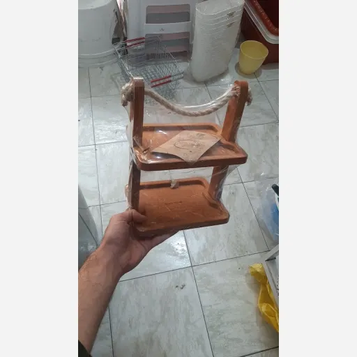 ظرف چوبی دو طبقه 