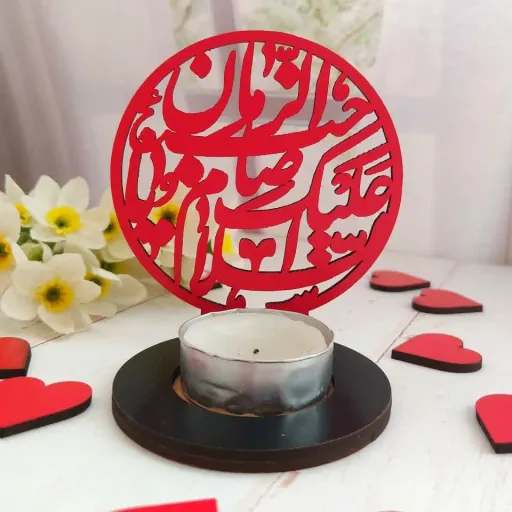 جاشمعی و استند چوبی با طرح مهدوی