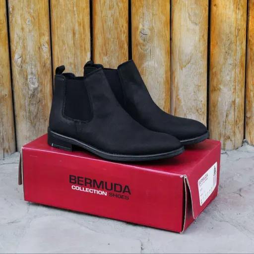 نیم بوت مردانه چرم طبیعی گاوی  (هورس) مدل BERMUDA- چرمید سایز 41