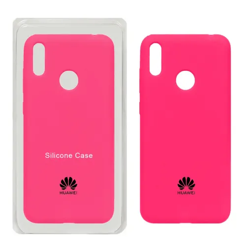 قاب سیلیکونی اورجینال پاک کنی درجه یک هواوی مدل Huawei Y7 Prime (2019) / Huawei Y7 (2019) (پک اصلی) رنگ صورتی فانتزی