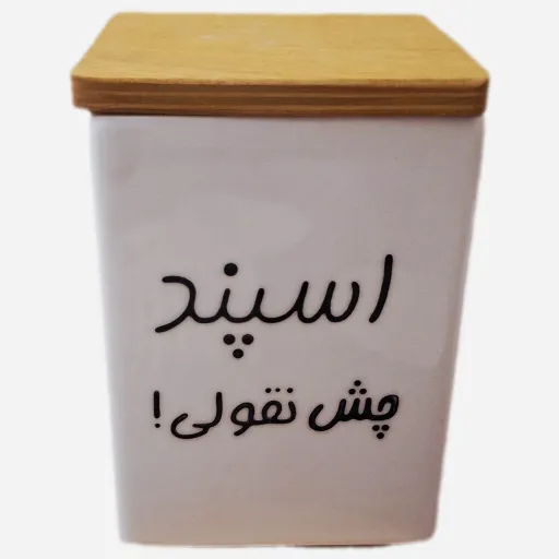 بانکه سرامیکی در دار  طرح مشکی حکاکی