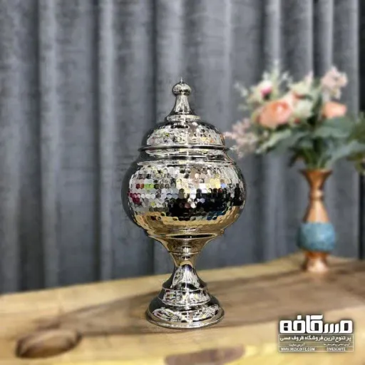 شکلات خوری خمره ای پایه دار کروم