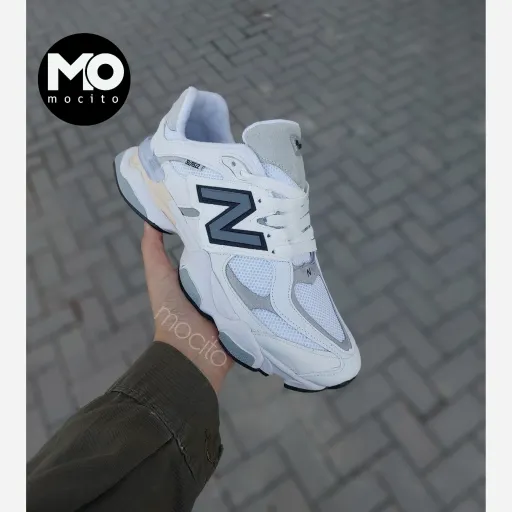 کتونی newbalance 9060 ست زنانه و مردانه نیوبالانس 9060 رنگ و سایز مشکی سفید 41