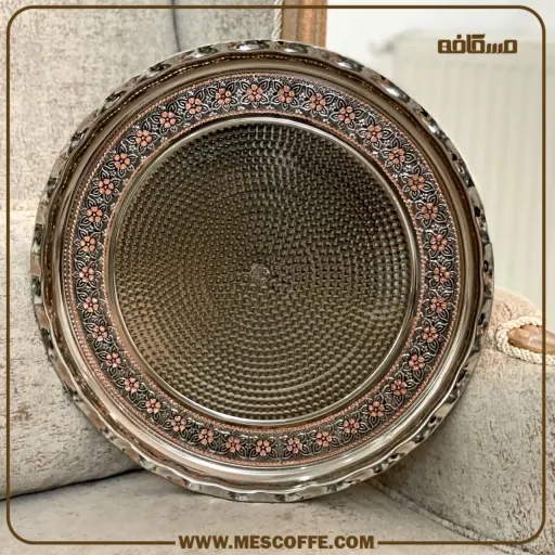 سینی مسی روکش کروم بزرگ(کد1785)