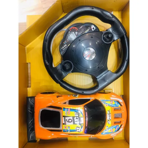 ماشین کنترلی باتریخور مسابقهای فرمانی JHD TOYS 599-15 شبیهساز رانندگی کودکانه