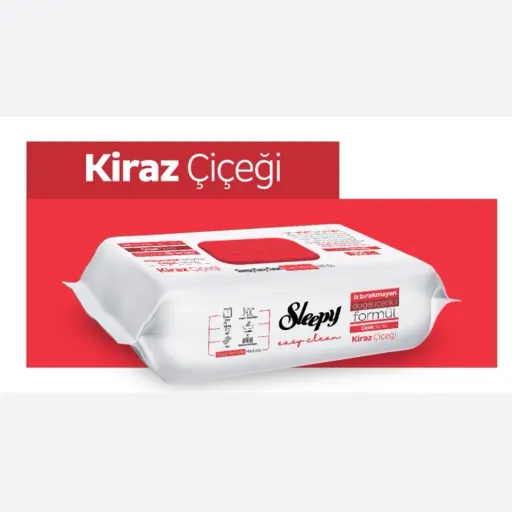 دستمال مرطوب همه کاره اسلیپی Sleepy مخصوص سطوح رنگ قرمز بسته 100 عددی