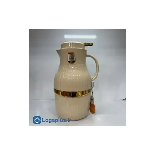فلاسک چای 2 لیتری سکندر لمتید مدل شیاردار (شیشه صورتی نانو) (پسکرایه) رنگ بژ