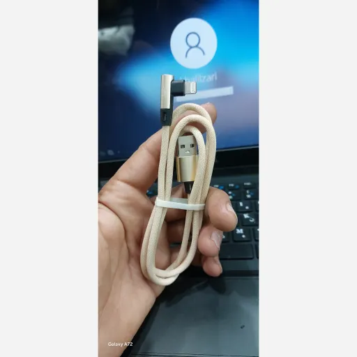 کابل شارژ چرمی (آیفون ios) رنگ قرمز