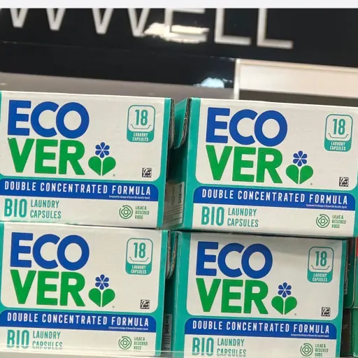 قرص ماشین لباسشویی Ecover بلژیک مدل Double Concentrated رایحه یاس بنفش و گل رز بسته 18 عددی