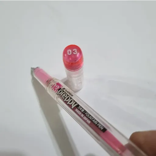 خودنویس   خطاطی قطر 0.3  ( F ) جوهر  صورتی سری پرپی  برند پلاتینیوم ژاپن 