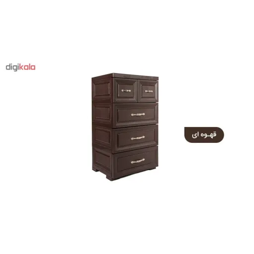 ارگانایزر ممتاز پلاستیک مدل S4 چهار طبقه 5 کشو