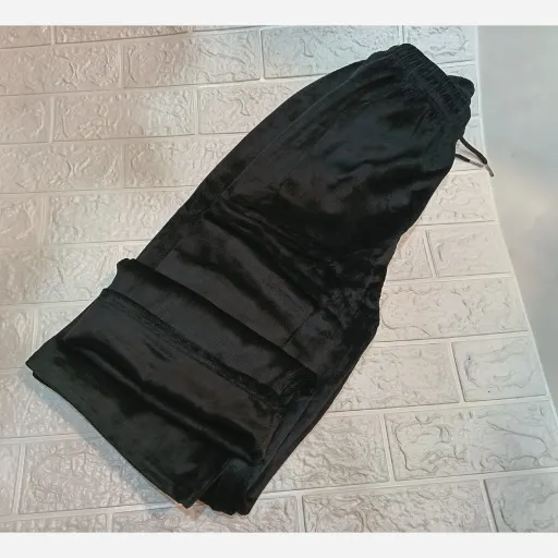 شلوار مشکی مخمل داخل کرک گرم خرجی زنانه 