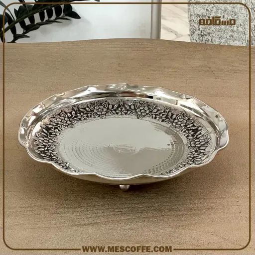 شیرینی خوری کروم مدل گلبرگ(کد1389)