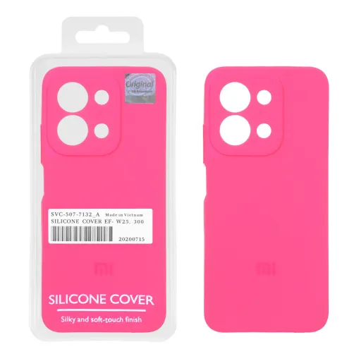 قاب سیلیکونی اورجینال درجه یک پاک کنی Master Quality محافظ لنزدار شیائومی مدل Xiaomi Redmi 15C / Poco C85 (پک دار) رنگ صورتی فانتزی