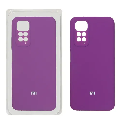 قاب سیلیکونی پاک کنی اورجینال محافظ لنزدار شیائومی مدل Xiaomi Redmi Note 11 4G / Redmi Note 11S رنگ ارغوانی
