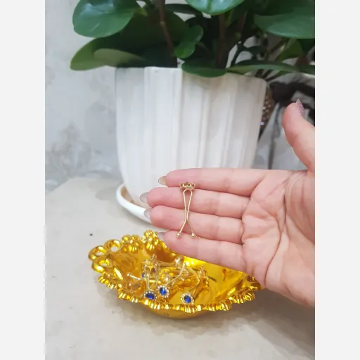 سنجاق روسری دوشاخ  دورنگین